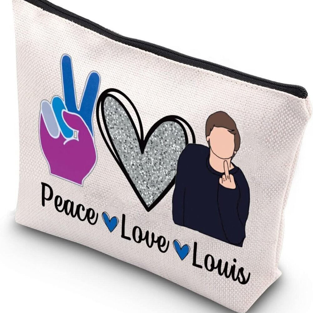 Music Fans Gift Peace Love Louis Gift For Women Zipper Pouch Makeup Bag Peace Lo